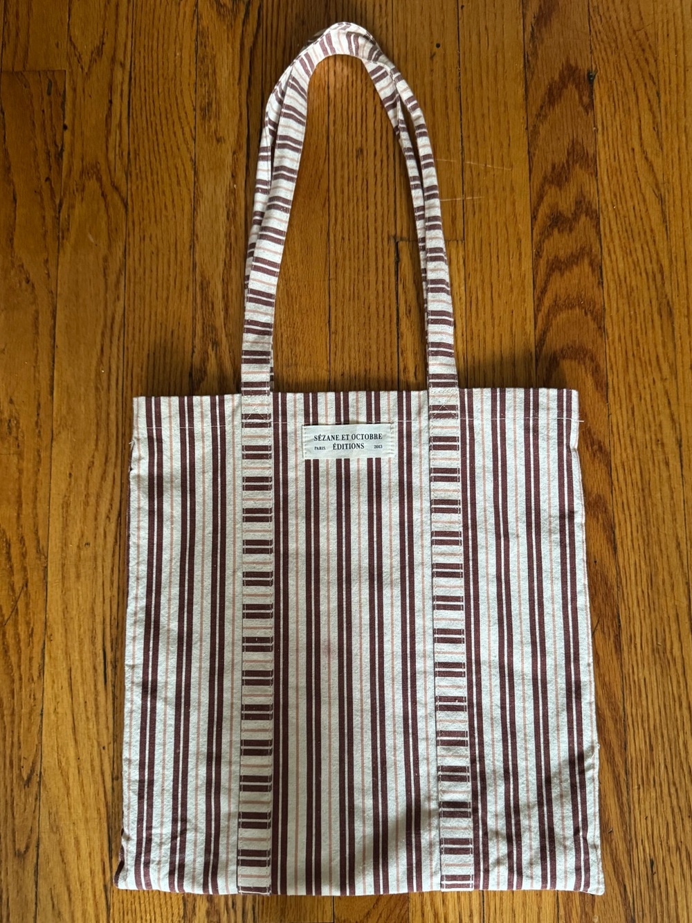 Sezane Striped Tote Bag